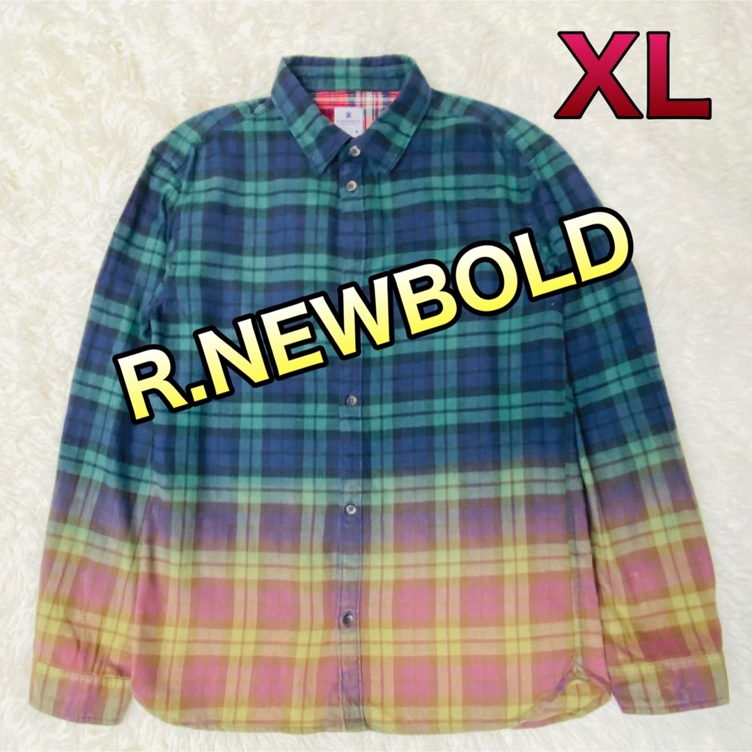 R.NEWBOLD メンズ長袖ネルシャツ XLサイズ