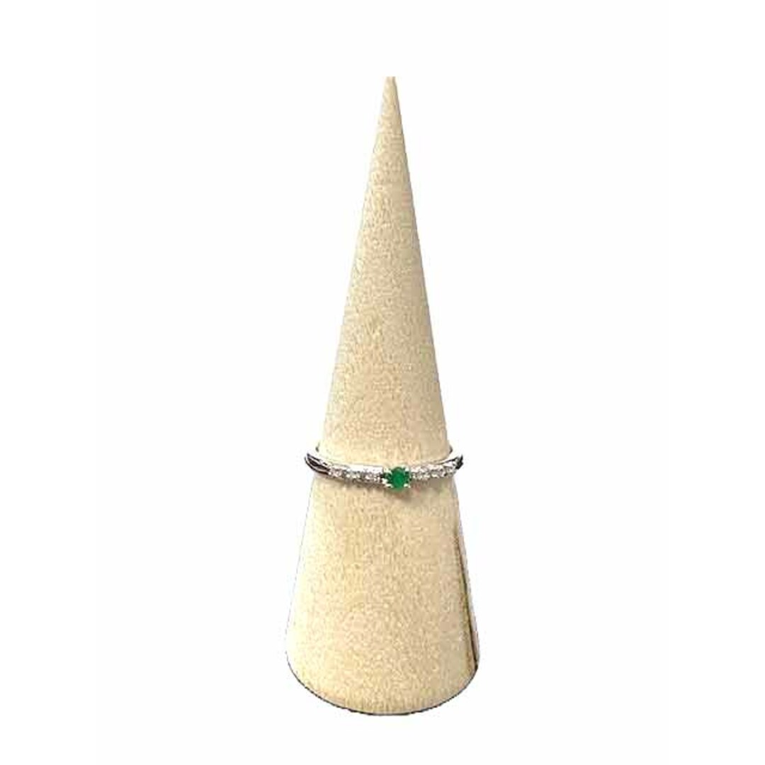 MAUBOUSSIN モーブッサン  アクセサリー リング 指輪 エメラルド ダイヤモンド AU750 シルバー色 11号
