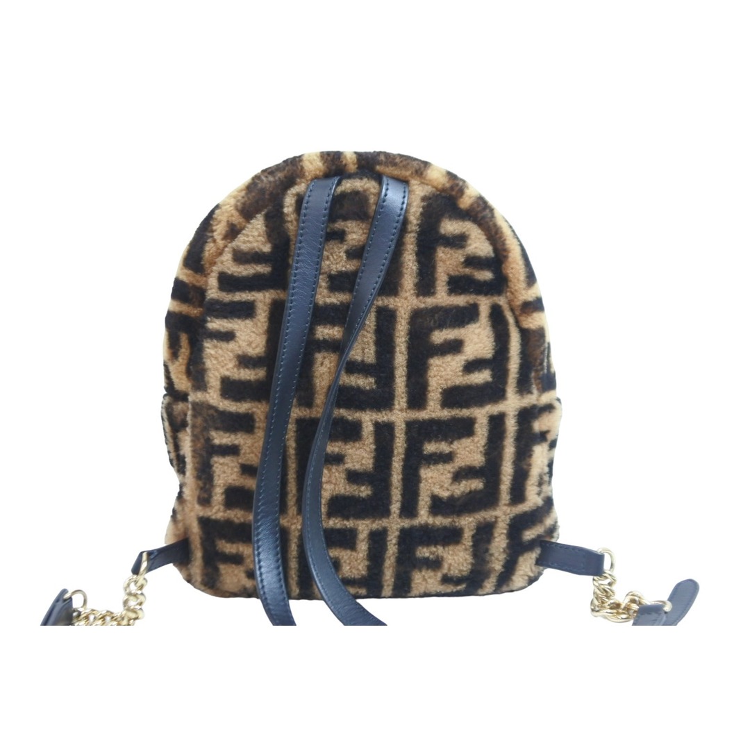 FENDI フェンディ リュック リュックサック ズッカ柄 シープスキン BZ038 2020年 コレクション 美品  54470