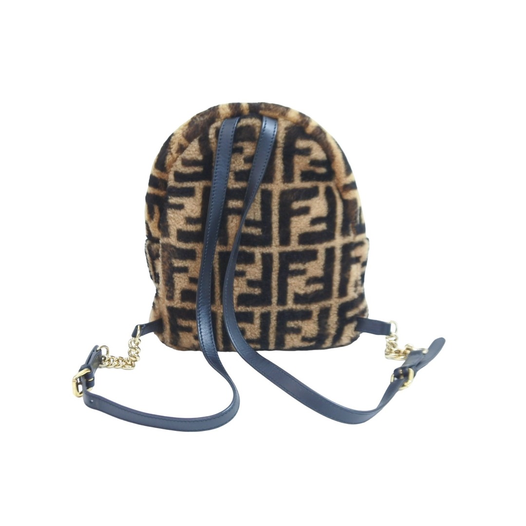 FENDI フェンディ ズッカ ミニリュック バッグパック ショルダー ブラック-