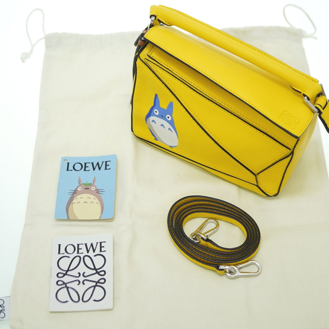 LOEWE ロエベ ショルダーバッグ パズルバッグ ミニ となりのトトロ ショルダーバッグ イエロー系【極上美品】