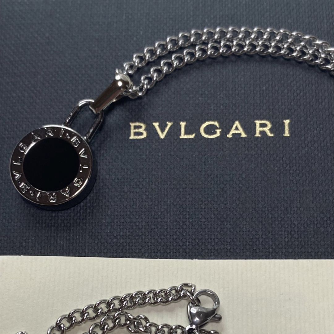 【新品正規品】BVLGARI ペンダント チャーム +チェーン 革紐 ネックレス