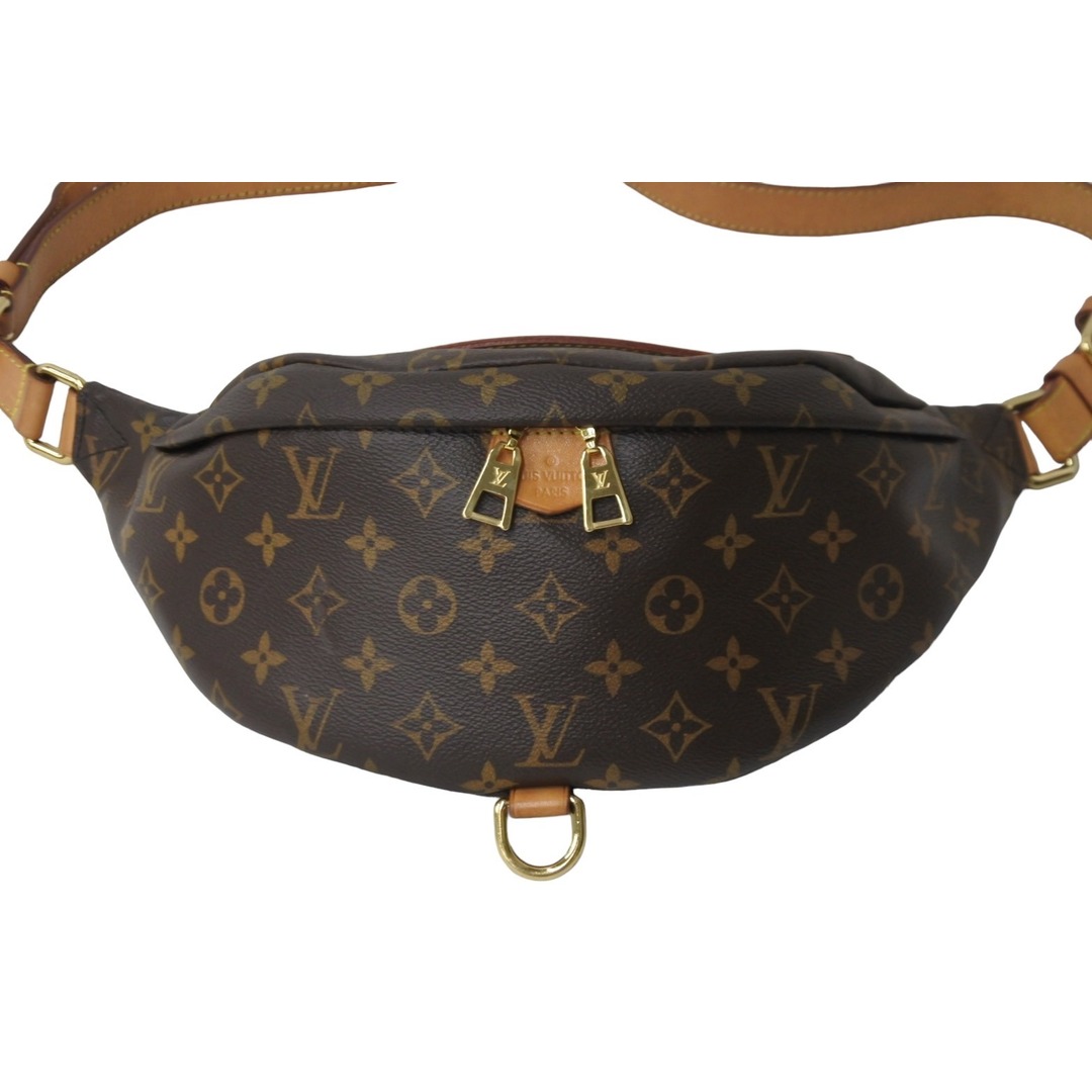 LOUIS VUITTON ルイヴィトン ボディバッグ M43644 バムバッグ ブラウン モノグラムキャンバス ゴールド金具 美品  54528