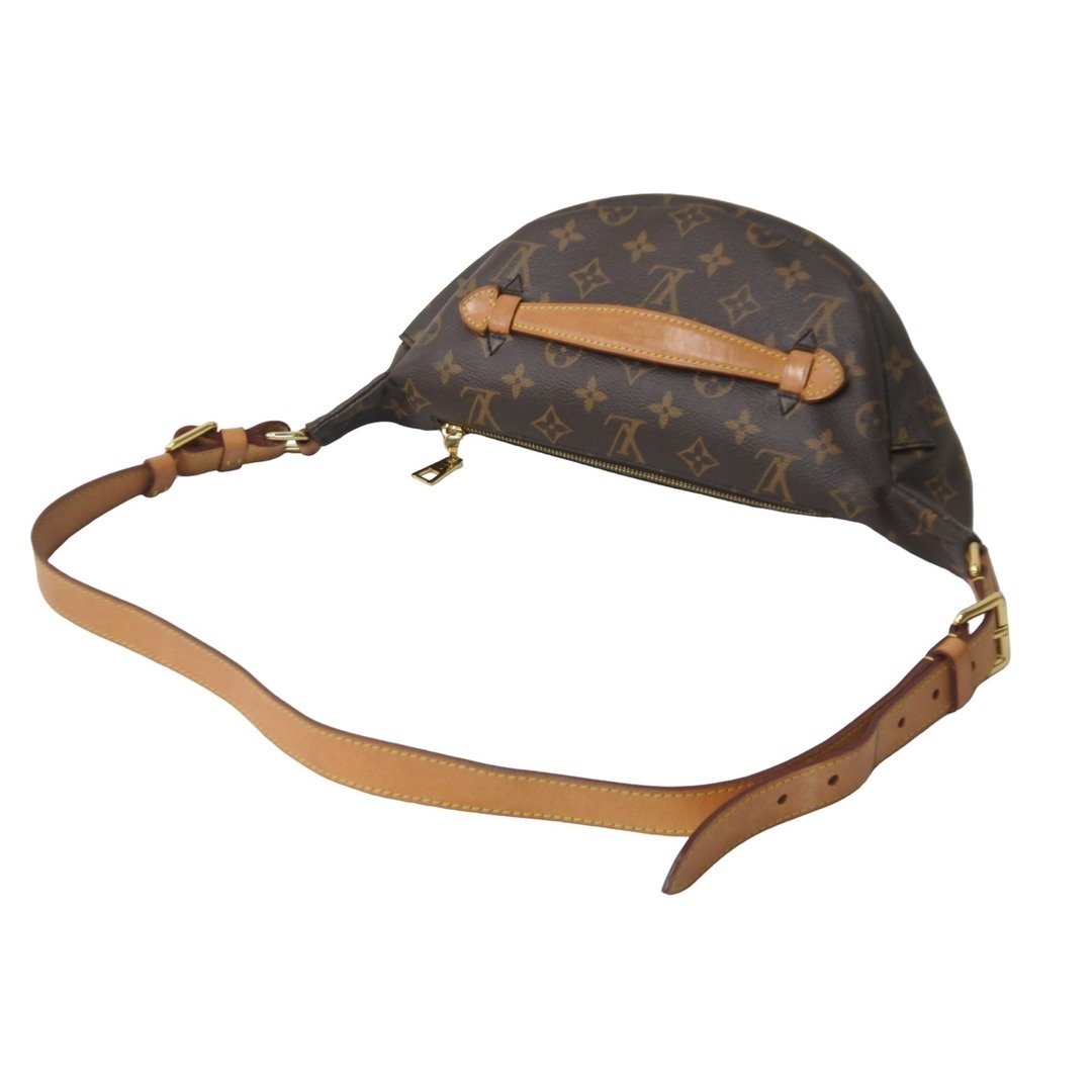 LOUIS VUITTON ルイヴィトン ボディバッグ M43644 バムバッグ ブラウン モノグラムキャンバス ゴールド金具 美品  54528