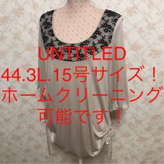 アンタイトル(UNTITLED)の★UNTITLED/アンタイトル★大きいサイズ！七分袖チュニックカットソー44(チュニック)