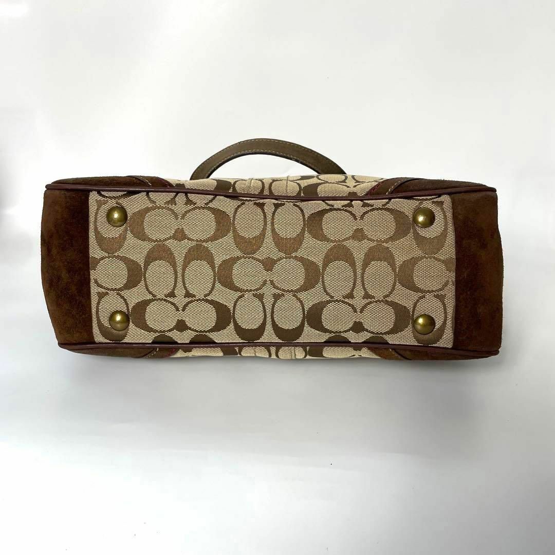 美品【COACH コーチ】 ショルダーバッグ シグネチャー キャンパス A4可