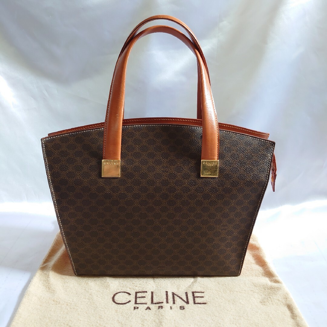 美品 CELINE マカダム柄 ハンドバッグ トートバッグ-