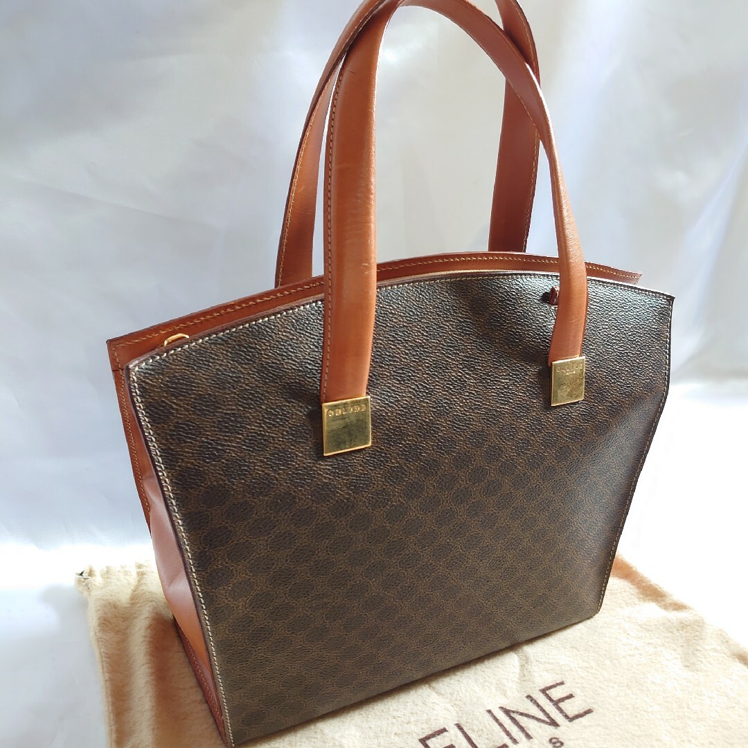 celine - 美品 CELINE マカダム柄 ハンドバッグ トートバッグの通販 by ...