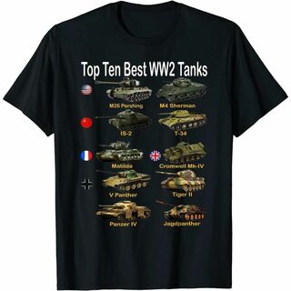 新品【黒色-3XL】World Tanks ミリタリ軍用戦車コレクションＴ1(Tシャツ/カットソー(半袖/袖なし))