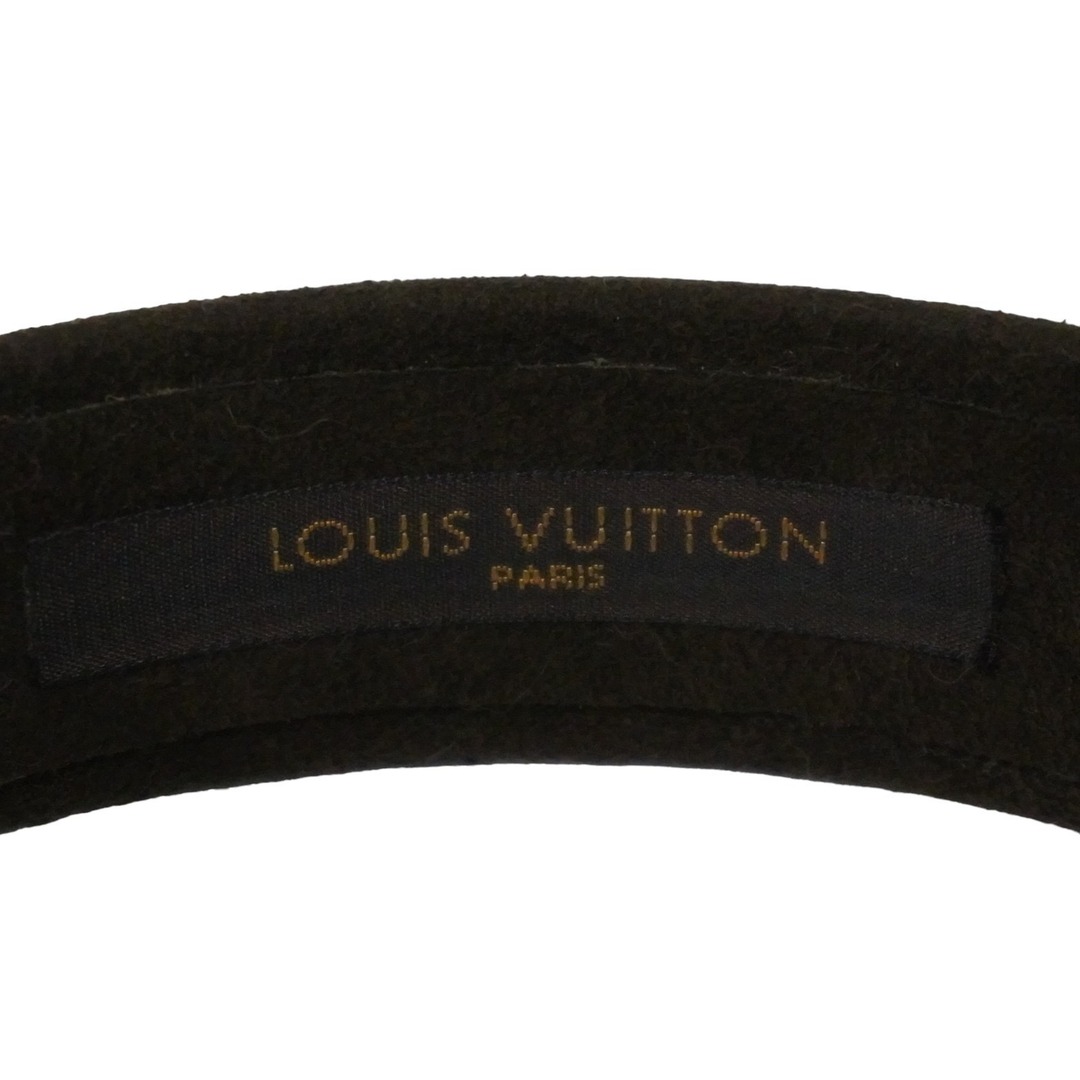 極美品 LOUIS VUITTON ルイ ヴィトン イヤーマフ 耳当て ファー うさぎ モノグラム ブラウン ゴールド金具  54545