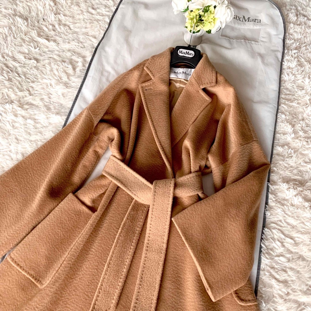 マックスマーラ MaxMara 最高級白タグ キャメル100% ロングコート