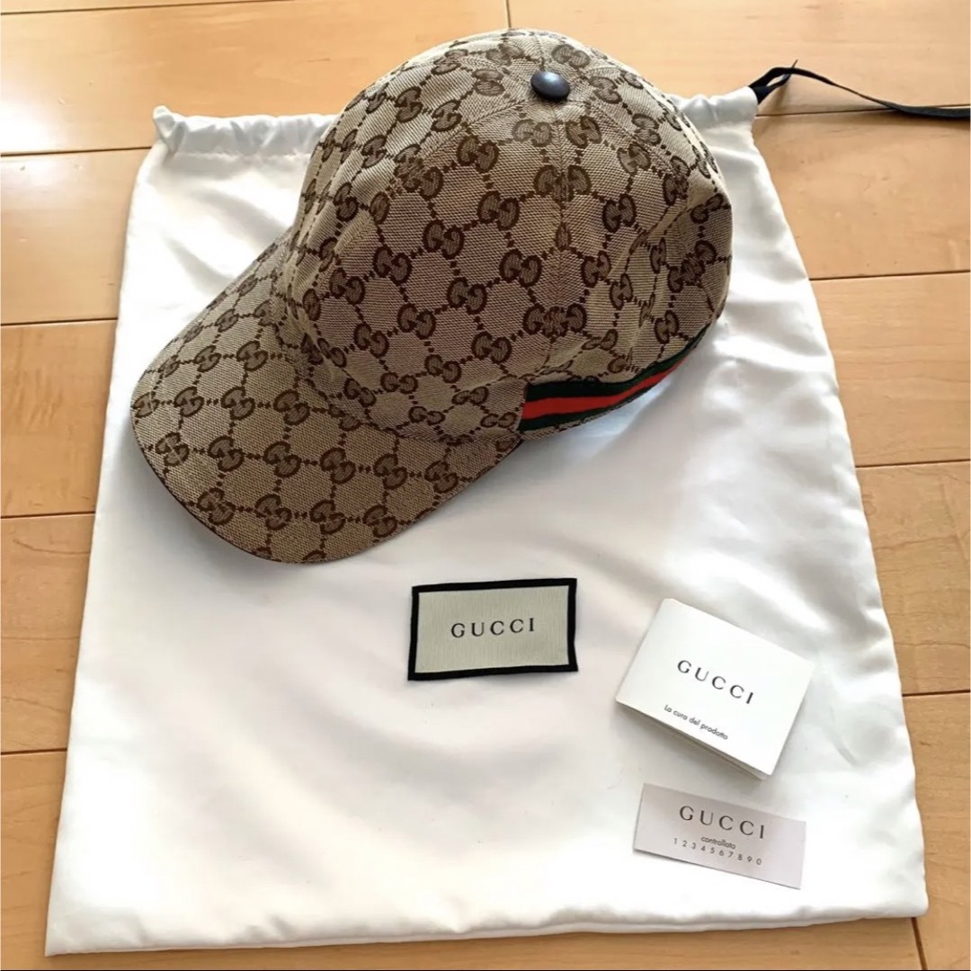 Gucci(グッチ)の【coco様専用】美品 GUCCI ♡ GGキャンバスベースボールキャップ メンズの帽子(キャップ)の商品写真