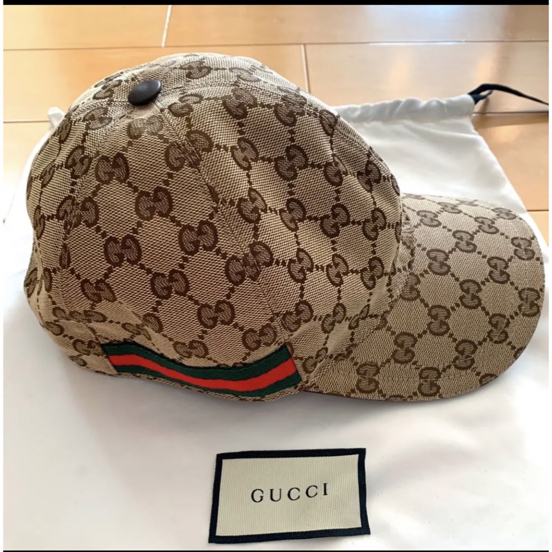 Gucci(グッチ)の【coco様専用】美品 GUCCI ♡ GGキャンバスベースボールキャップ メンズの帽子(キャップ)の商品写真