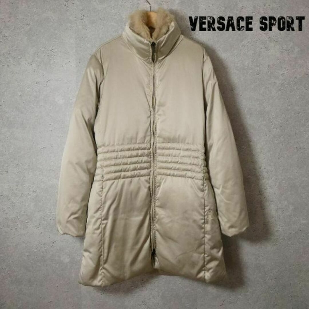 VERSACE - 良品 ヴェルサーチスポーツ 2WAY ファー ロング丈 ダウン