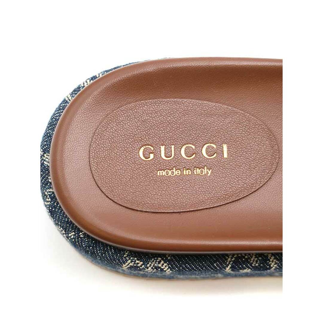 Gucci(グッチ)のGUCCI グッチ GGキャンバス プラットフォームサンダル インディゴ 35 レディースの靴/シューズ(サンダル)の商品写真