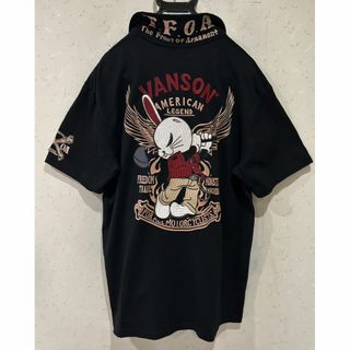 バンソン(VANSON)の＊VANSON×デスラビット ゴルフ 刺繍 襟裏ロゴ ポロシャツ XL(ポロシャツ)