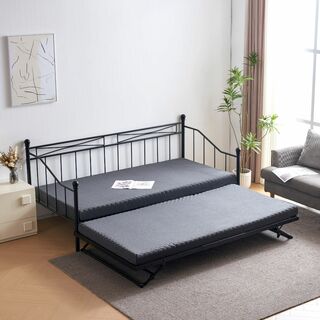 【新作】【ブラック】親子ベッド 二段ベッド パイプベッド  多段ベッド(ロフトベッド/システムベッド)