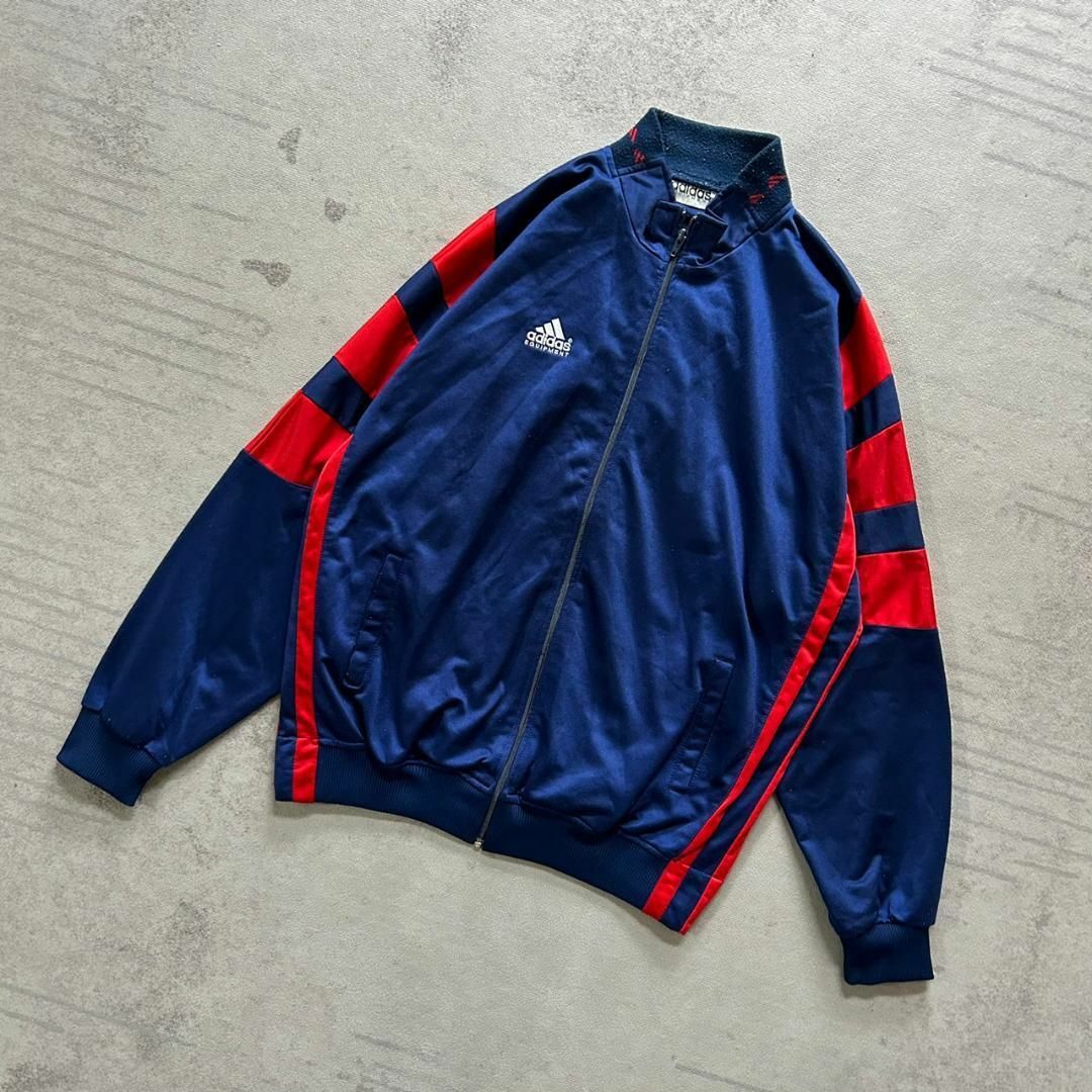 90's adidas アシンメトリー XL ジャージ 希少デザイン デサント製
