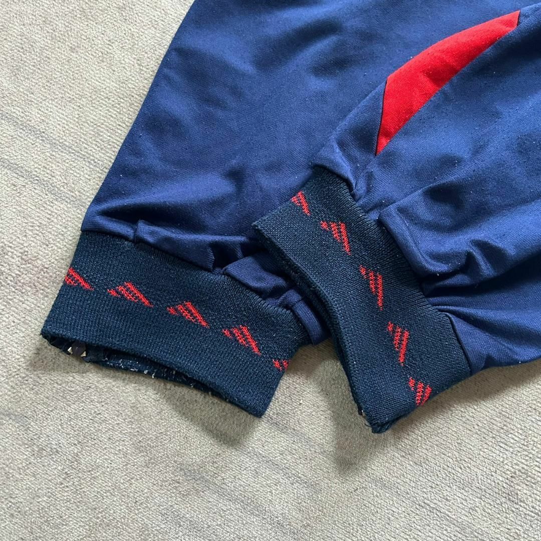 90's adidas アシンメトリー XL ジャージ 希少デザイン デサント製