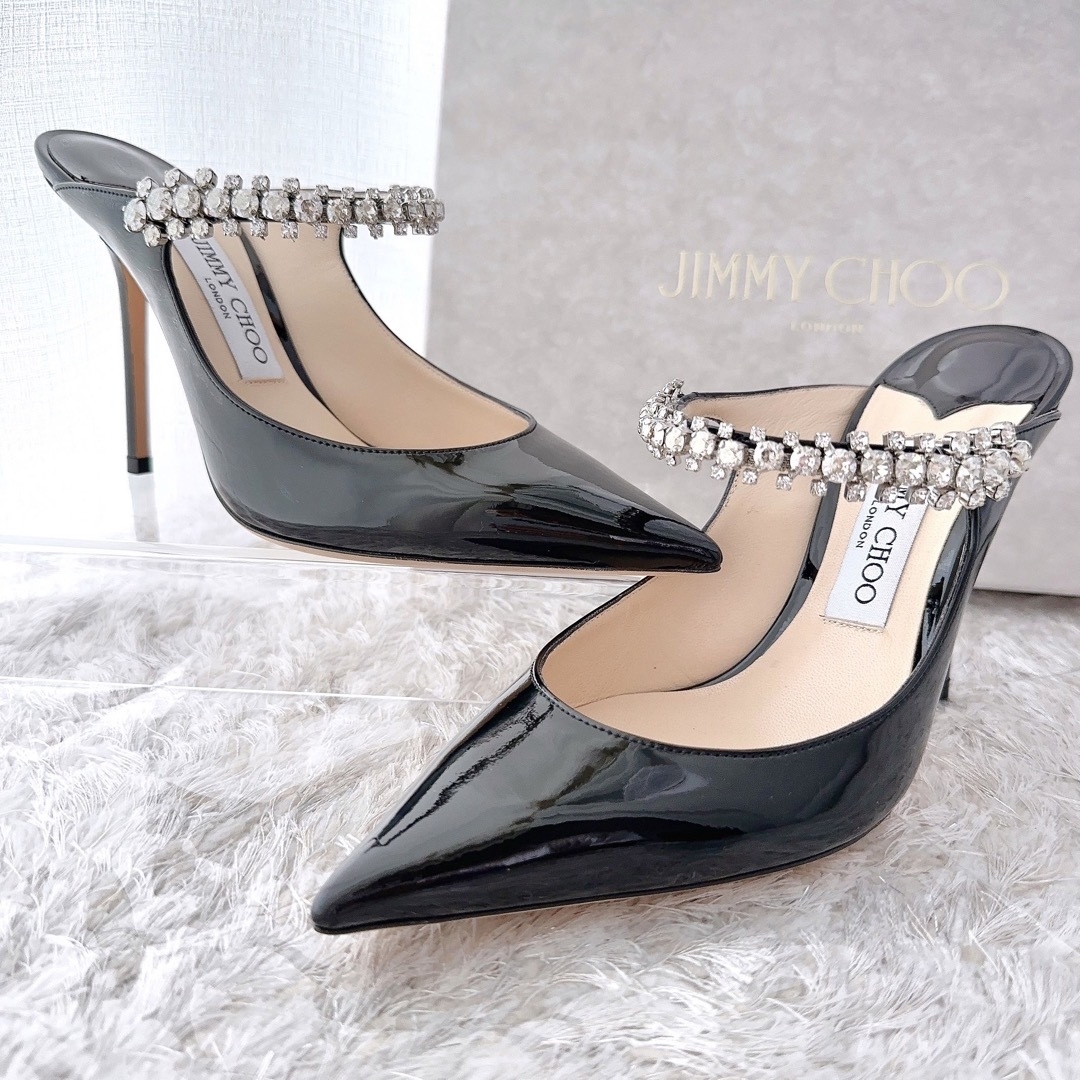 最終大幅お値下げ【美品】JimmyChoo ビジュー付きピンヒール-