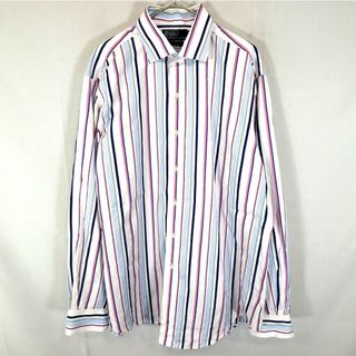 ポロラルフローレン(POLO RALPH LAUREN)のPolo by Ralph Lauren ポロバイラルフローレン 長袖シャツ ストライプ ホワイト (メンズ XL) 中古 古着 O1599(シャツ)