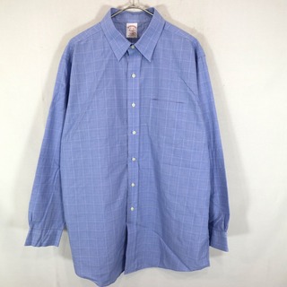 ブルックスブラザース(Brooks Brothers)のBrooks Brothers ブルックスブラザーズ 長袖シャツ チェック ブルー (メンズ 16 1/2-33) 中古 古着 O1623(シャツ)