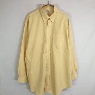 ブルックスブラザース(Brooks Brothers)のBrooks Brothers ブルックスブラザーズ 長袖シャツ ギンガムチェック イエロー (メンズ 17-33) 中古 古着 O1658(シャツ)