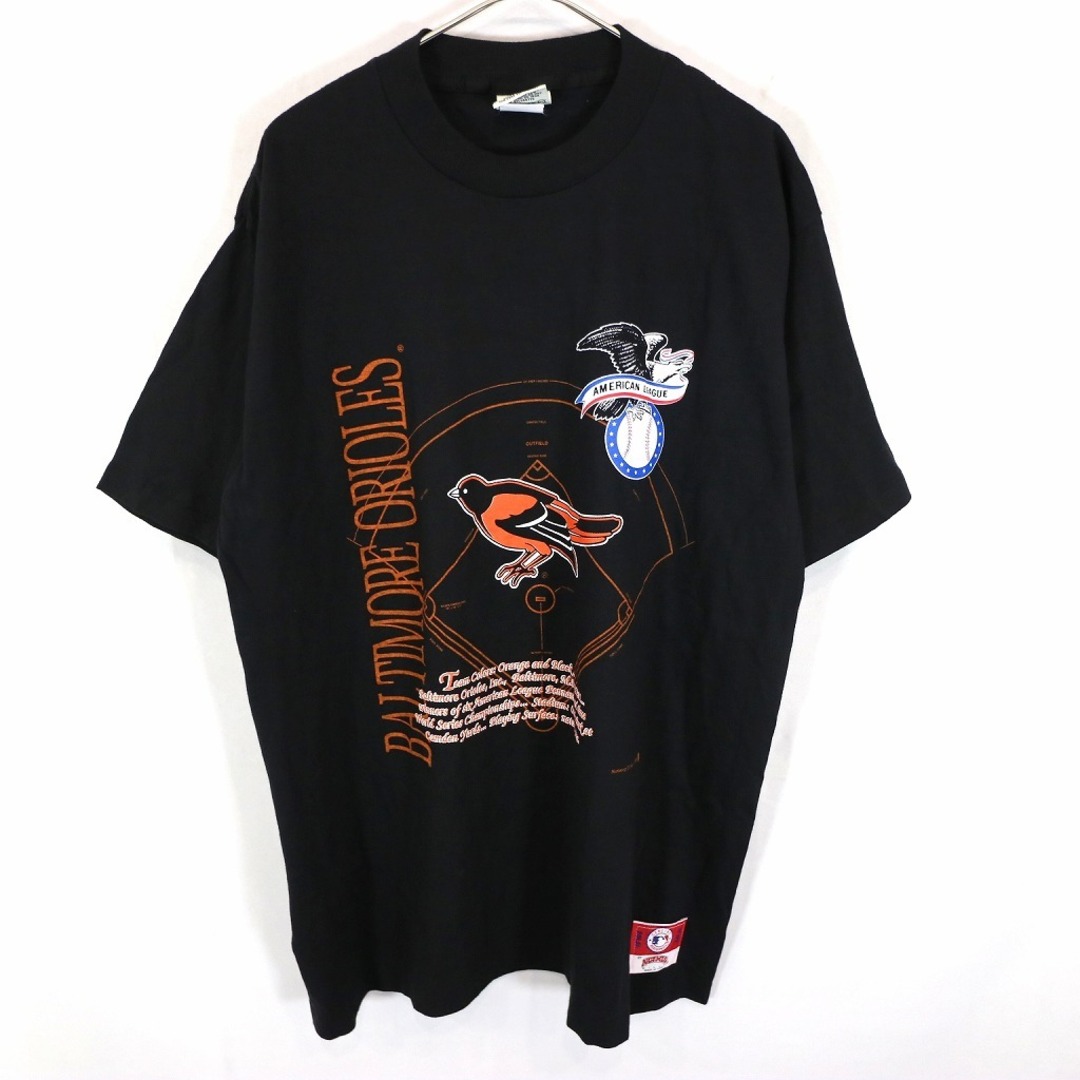 90年代 USA製 NUTMES MLB ボルチモア・オリオールズ 半袖Ｔシャツ 野球