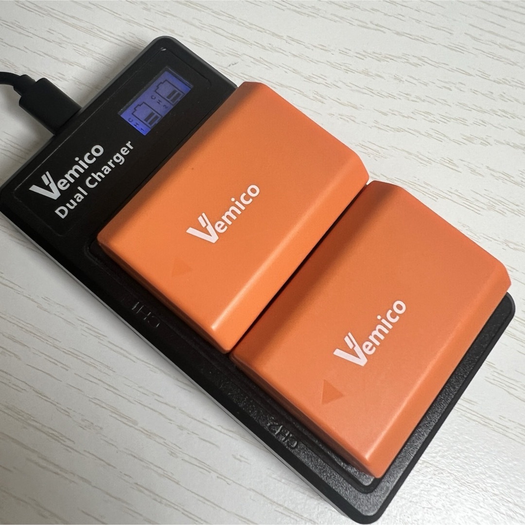 Vemico デュアル充電器 NP-FZ100 2本（Sony互換） 2