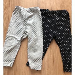 ユニクロ(UNIQLO)のUNIQLO 星柄レギンス2枚組 80cm(パンツ)