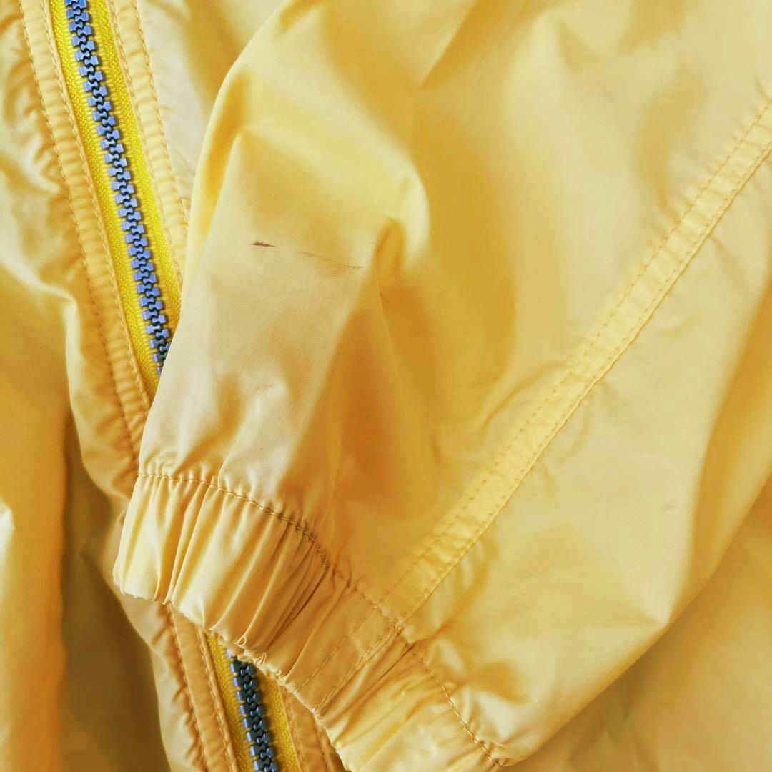 90sヴィンテージ　 NIKEナイキ　銀タグ　刺繍ロゴナイロンジャケット黄色