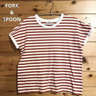 フォークアンドスプーン(FORK&SPOON)のFORK&SPOONフォークアンドスプーンTシャツ 赤ボーダー  ユニセックス♡(シャツ/ブラウス(半袖/袖なし))