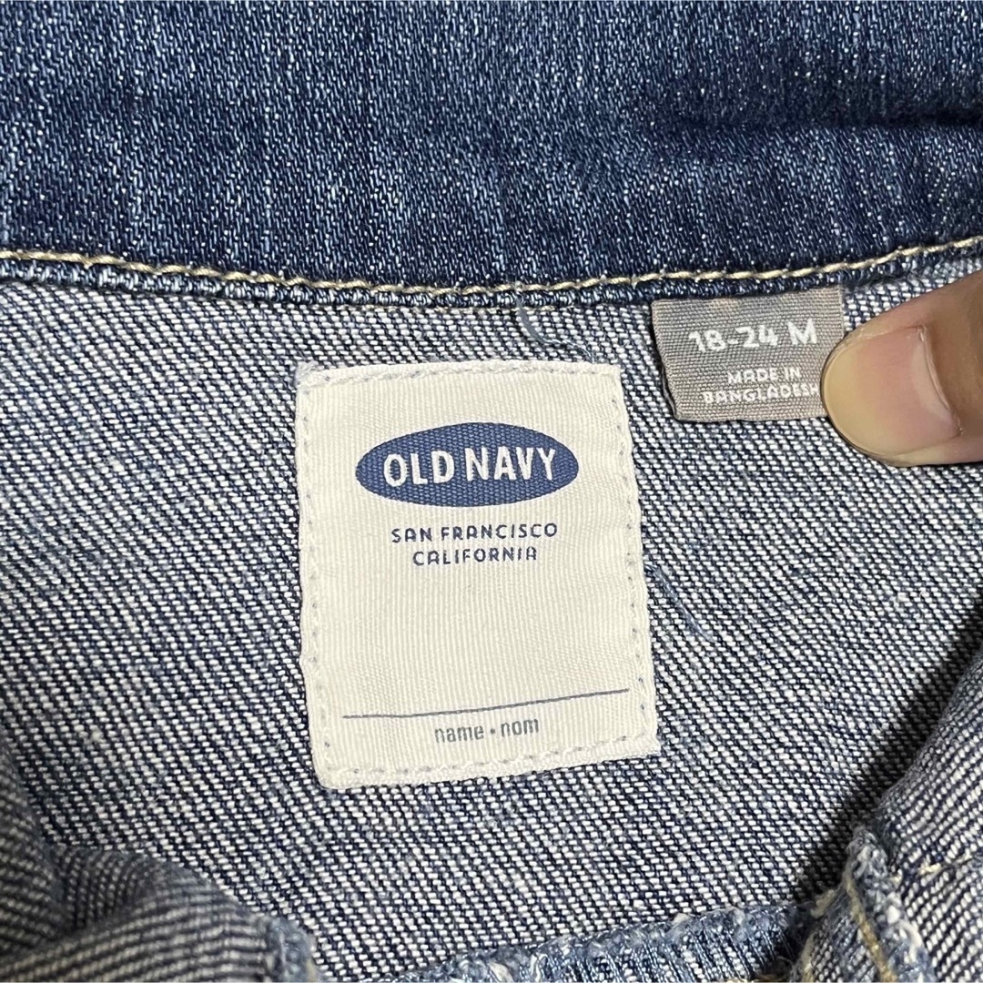 Old Navy(オールドネイビー)のOld Navy オールドネイビー デニムジャケット 90 スナップボタン 春秋 キッズ/ベビー/マタニティのキッズ服男の子用(90cm~)(ジャケット/上着)の商品写真