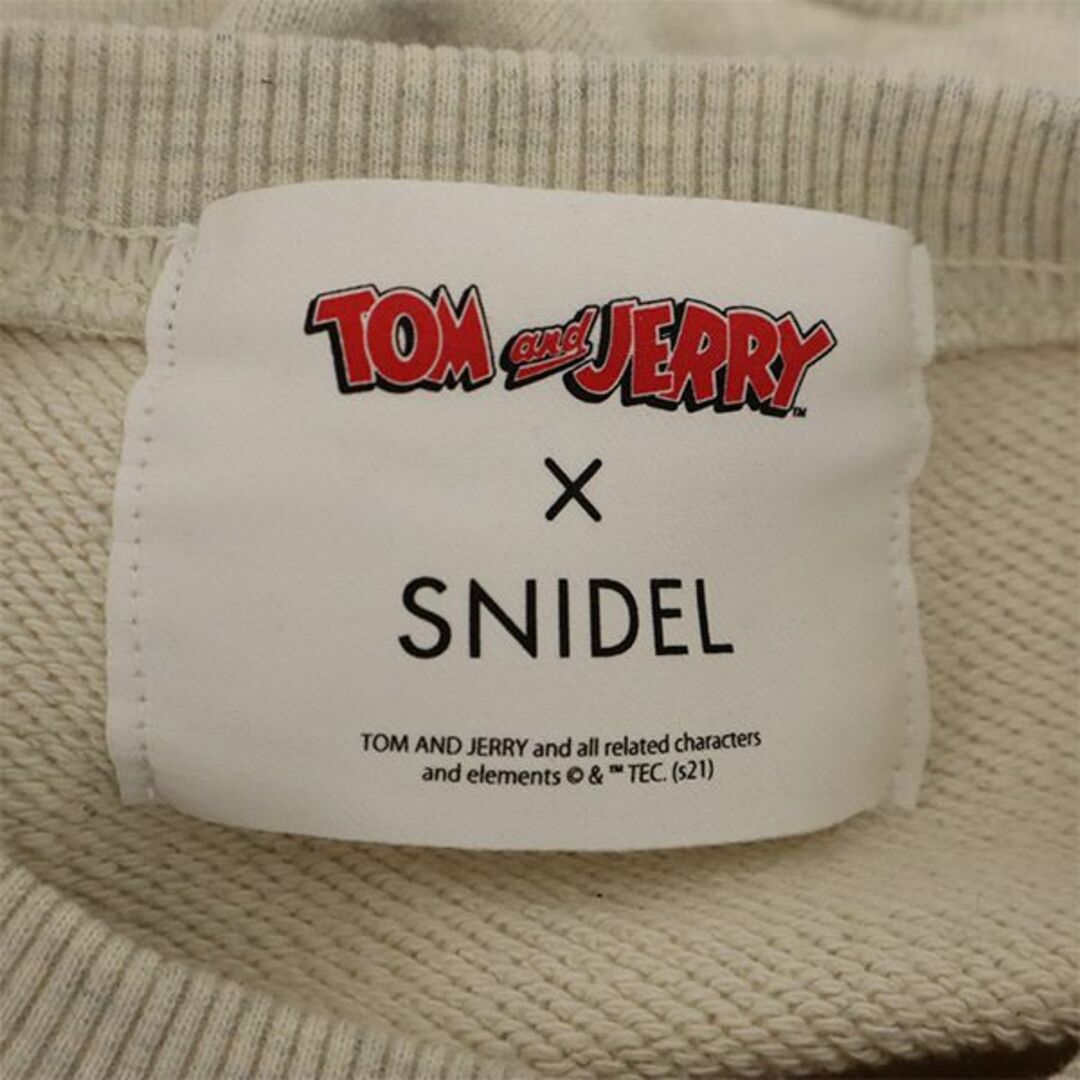 スナイデル トムとジェリーコラボ プリント スウェット F グレー SNIDEL Tom and Jerry 長袖 トレーナー SWCT215115  レディース 【中古】 【230921】