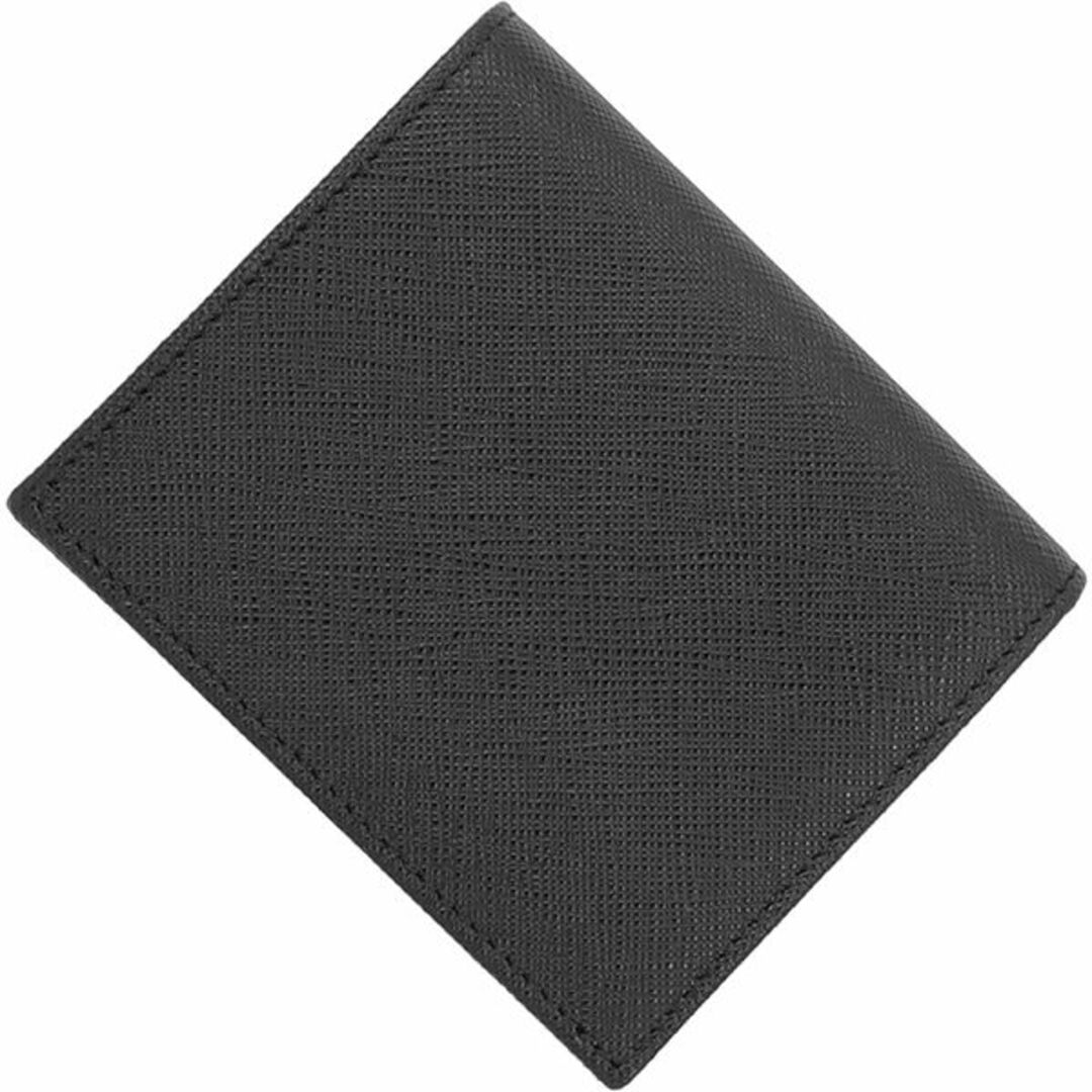 プラダ 二つ折り財布 ウォレット サイフ ブラック 黒 サフィアーノトライアングル ロゴ 新品 h-a435