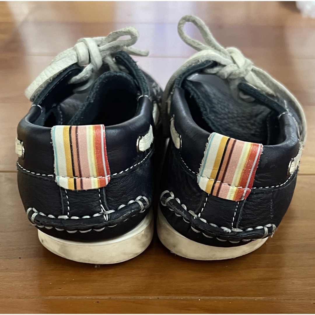 Paul Smith(ポールスミス)のポールスミスのレザーシューズ　紺色　16cm ユーズド キッズ/ベビー/マタニティのキッズ靴/シューズ(15cm~)(ローファー)の商品写真