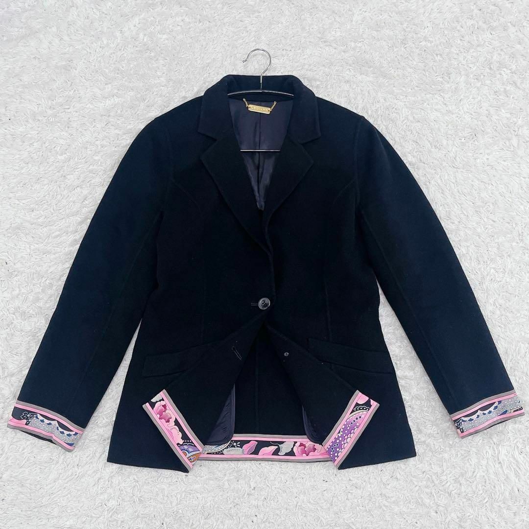 LEONARD - 美品◇レオナール カシミヤ混 ウールジャケットの通販 by