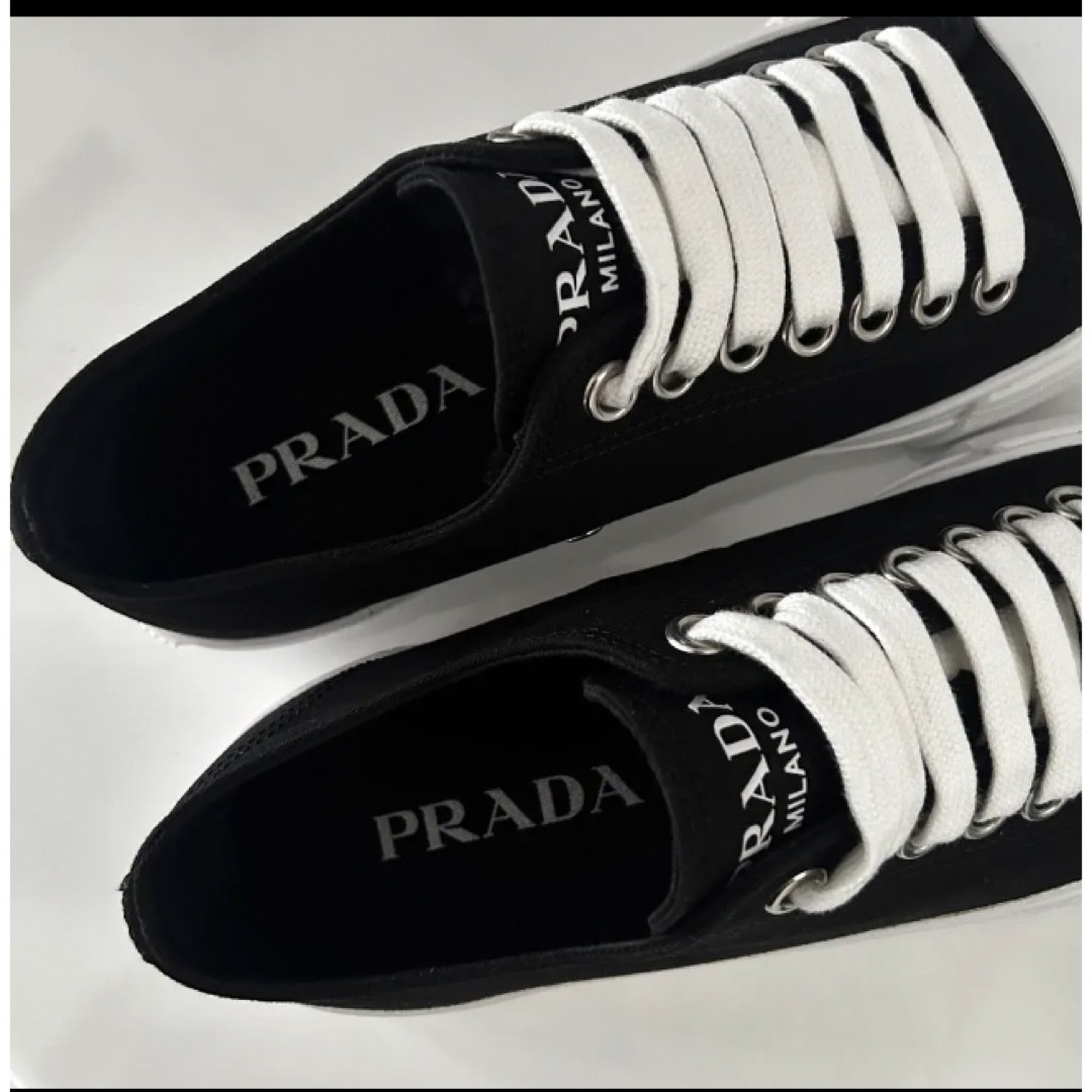 PRADA プラダ キャンバス スニーカー ブラック