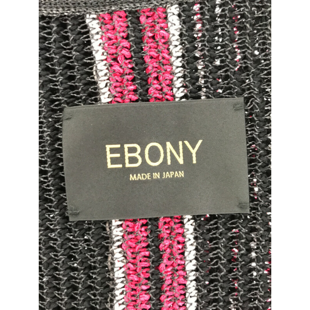 EBONY エボニー 22SS ノースリーブニットドレスワンピース ブラック 1 2