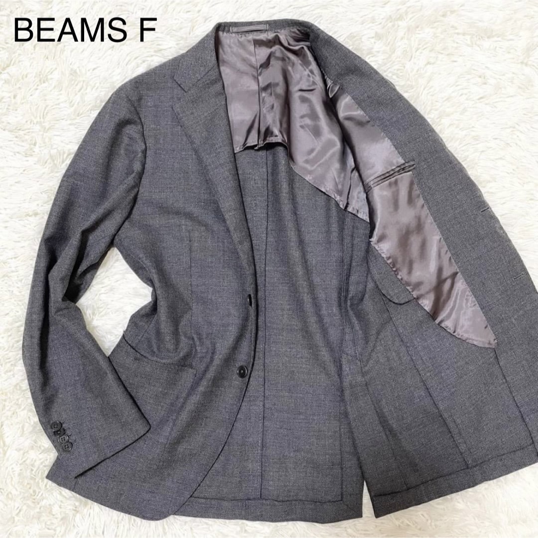 BEAMS F【美品】テーラードジャケット グレー ビームスエフ ウール 本切羽