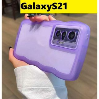 ギャラクシー(Galaxy)のGalaxyS21 ウェーブエッジ なみなみ　可愛いケース　Galaxyケース(Androidケース)