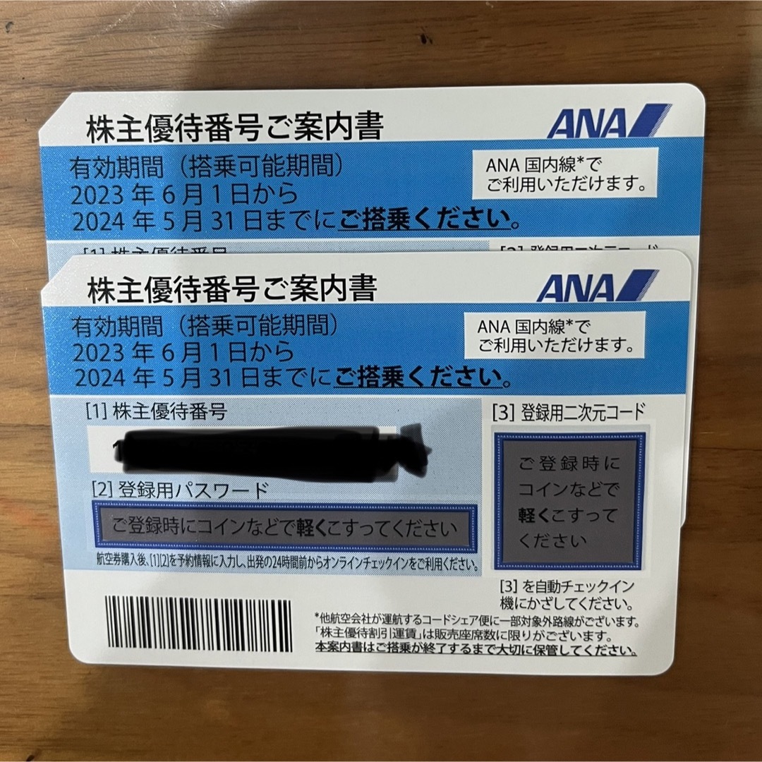 ANA(全日本空輸)(エーエヌエー(ゼンニッポンクウユ))のANA株主優待券 チケットの乗車券/交通券(航空券)の商品写真