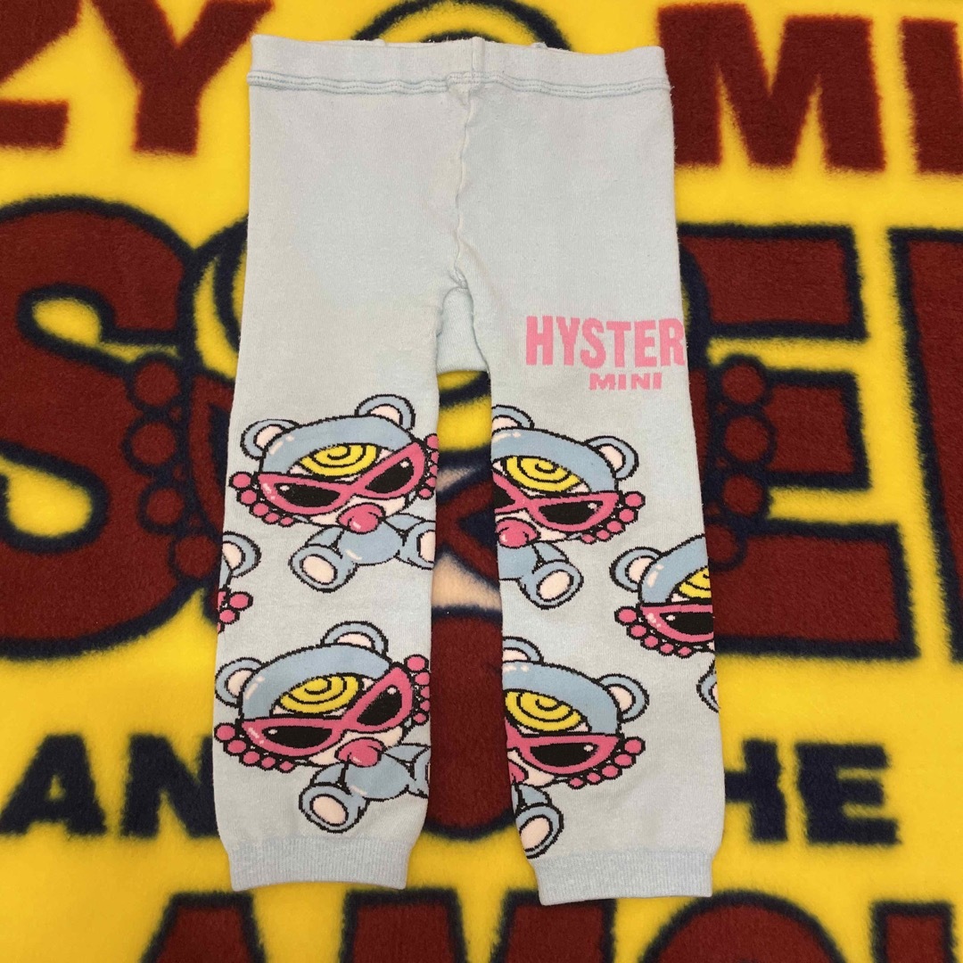 HYSTERIC MINI(ヒステリックミニ)の【中古】サックス テディ(S)レギタイ キッズ/ベビー/マタニティのキッズ服女の子用(90cm~)(パンツ/スパッツ)の商品写真