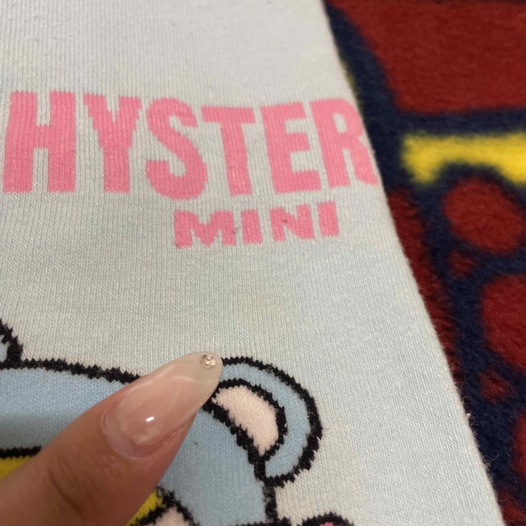 HYSTERIC MINI(ヒステリックミニ)の【中古】サックス テディ(S)レギタイ キッズ/ベビー/マタニティのキッズ服女の子用(90cm~)(パンツ/スパッツ)の商品写真