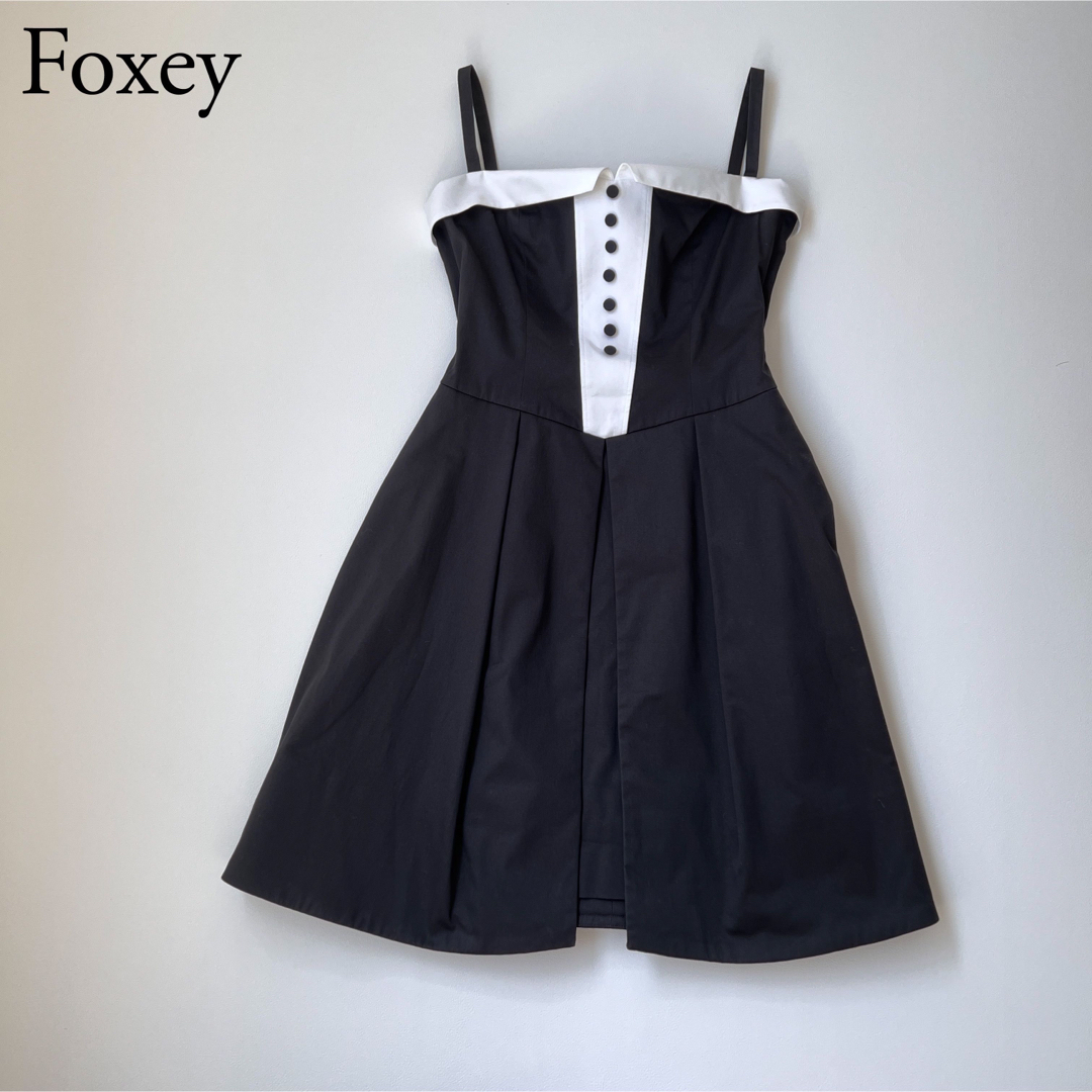 美品　Foxey フォクシー　フレアワンピース　ドレス　デザイン