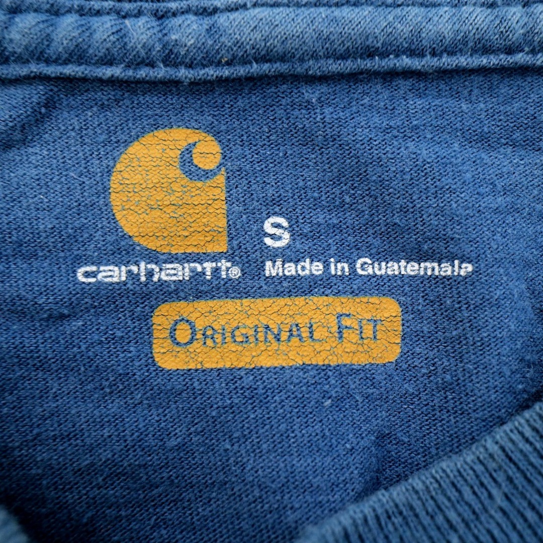 carhartt(カーハート)のCarhartt カーハート ワンポイントロゴ 半袖Ｔシャツ ハワイアンブルー (メンズ S) 中古 古着 O1805 メンズのトップス(Tシャツ/カットソー(半袖/袖なし))の商品写真