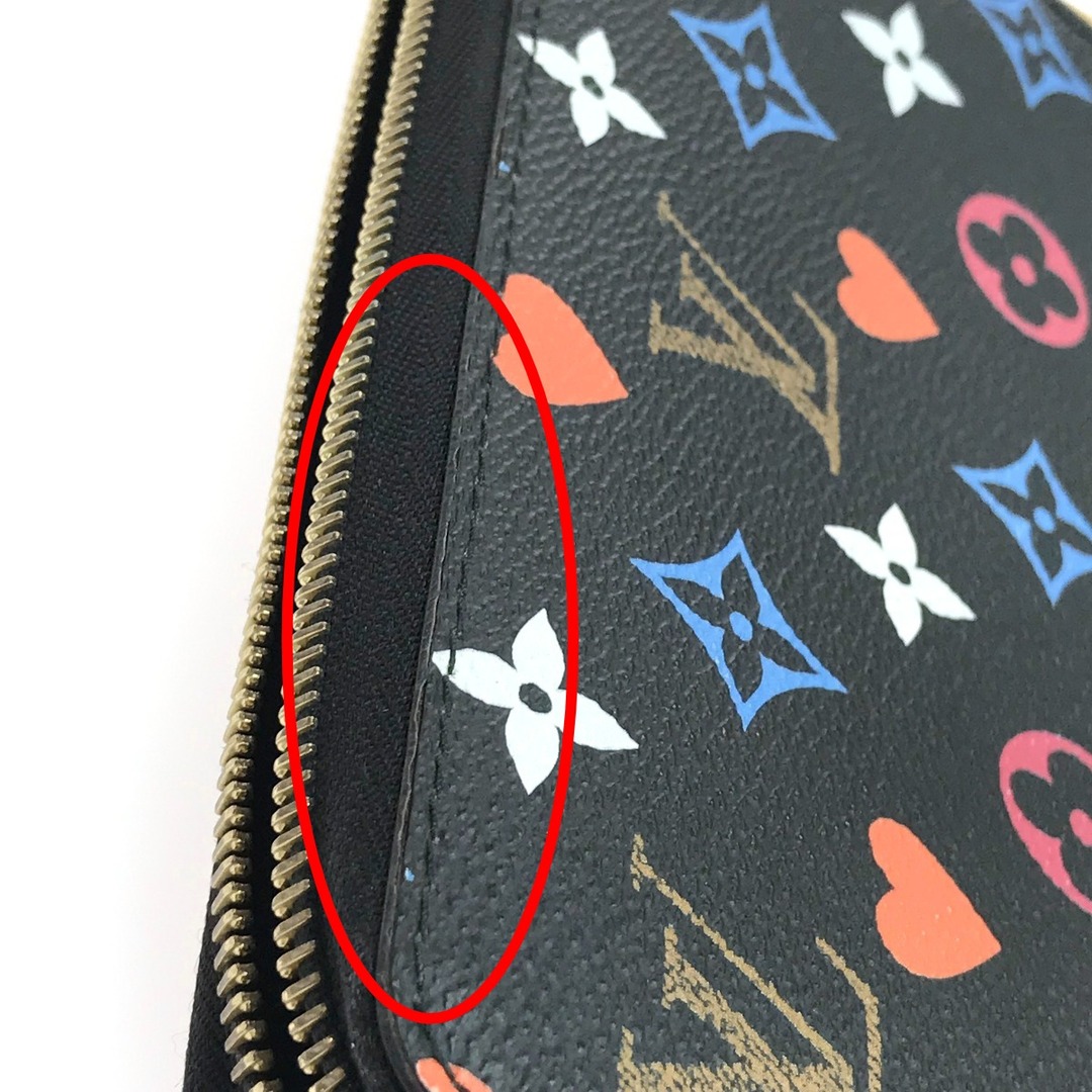 $$ LOUIS VUITTON ルイヴィトン  ゲームオンモノグラム ジッピーウォレット ブラック  M80323