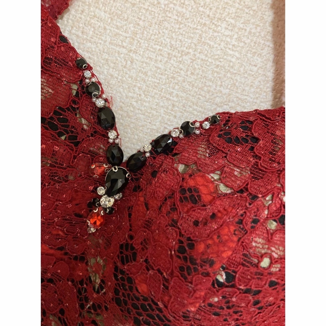 レッド背中開きミニドレスIRMA(イルマ) レディースのフォーマル/ドレス(ナイトドレス)の商品写真
