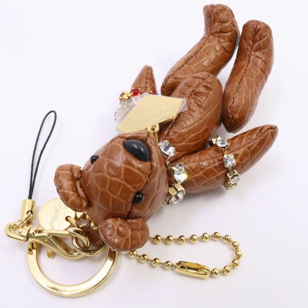 LEATHER JEWELS レザージュエルズ ベアバッグチャーム キーホルダー ...