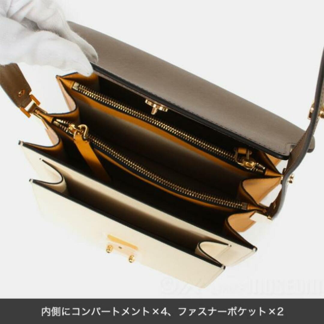 Marni(マルニ)の【新品未使用】 MARNI マルニ ハンドバッグ ショルダー TRUNK BAG トランクバッグ レザー SBMPN09U76LV520 【CIGAR/SHELL/PUMPKIN】 レディースのバッグ(ショルダーバッグ)の商品写真